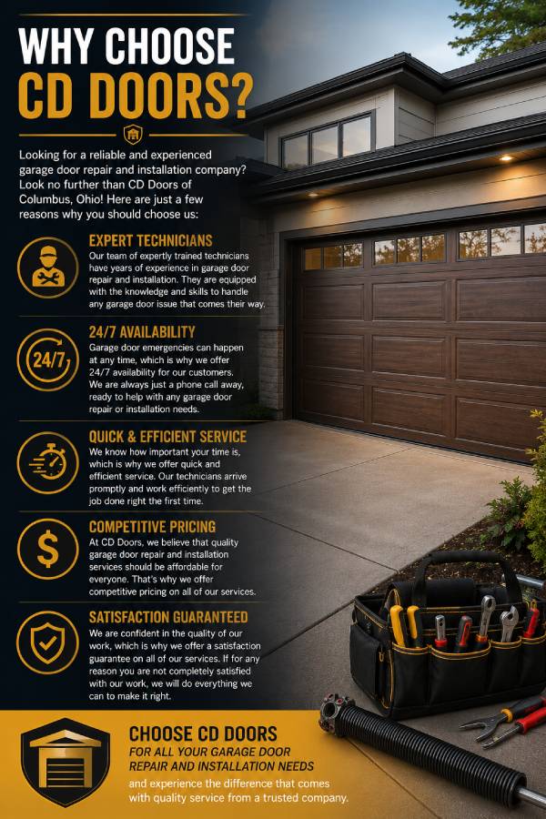 Infographic on why Choose CD Doors